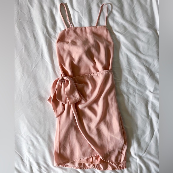 Lucy in the Sky Pink Double Tie Wrap Dress Size Small - Picture 5 of 14